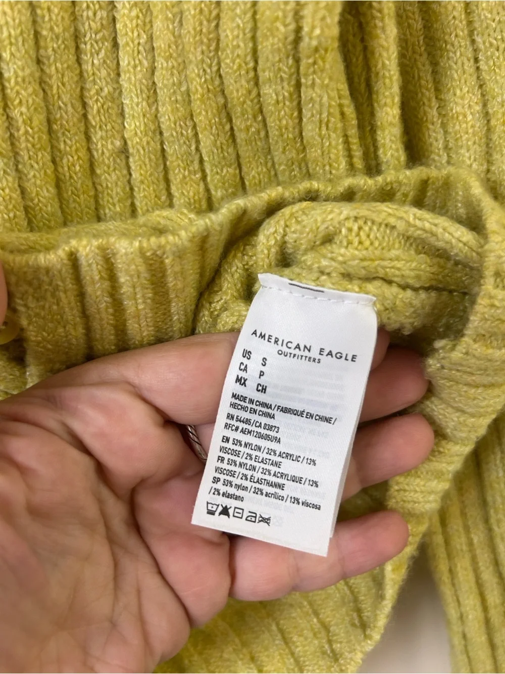 American Eagle ribbed button-up sweater cardigan